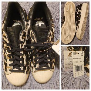 Adidas Originals Superstar 82 Leopard Print Sneakers